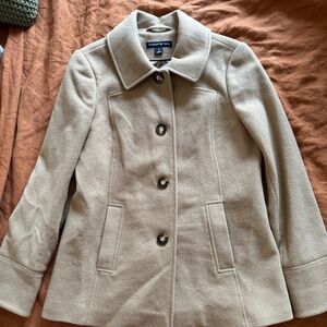 Vintage Preston & York Women's Camel Wool Pea Coat (S)